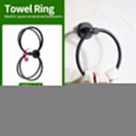 5/10/20pcs Bathroom Hardware Set, Matte Black/Brushed Nickel/Brushed Gold Bathroom Hardware Set, Including 16" Hand Towel Bars, Toilet Paper Holders, Towel Rings, Robe Towel Hooks (10pcs, Black) - Image 6