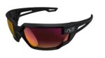 Mechanix Wear: Vision Type-X Safety Glasses with Advanced Anti Fog, Scratch Resistant, Black Frame, Protective Eyewear, Lightweight Glasses, Ventilated Temples, For Outdoor Use (Fire Mirror Lens)