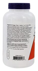 NOW Supplements, L-Lysine (L-Lysine Hydrochloride) 1,000 mg, Double Strength, Amino Acid, 250 Tablets - Image 10