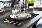 More Décor Dining Table Placemats, Washable Heat-Resistant PVC Vinyl Table Mats for Dining Room and Kitchen, Anti-Slip - Set of 6 -Black - Image 7