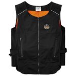 Cooling Vest with 4 Ice Packs, Lightweight, Quick Recharge Cooling, Ergodyne Chill Its 6260 Black, Small/ Medium - Image 3