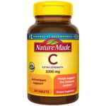 Nature Made Extra Strength Vitamin C 1000 mg, Dietary Supplement for Immune Support, 100 Tablets, 100 Day Supply
