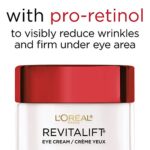L'Oréal Paris Revitalift Anti-Wrinkle and Firming Eye Cream, Pro Retinol and Centella Asiatica, Reduce Dark Circles, Fragrance Free, 0.5 oz (Packaging may vary) - Image 9