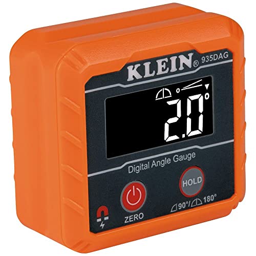 41ngVHaQe8L.jpg Klein Tools 935DAG Digital Electronic Level and Angle Gauge, Measures 0 - 90 and 0 - 180 Degree Ranges, Measures and Sets Angles - Image 1