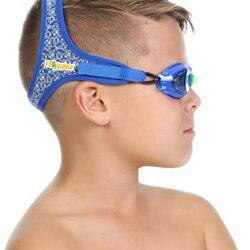 Frogglez Pain-Free Swim Goggles for Kids Under 10 (Ages 3-10), No Hair Pulling, Recommended by Olympic Swimmers