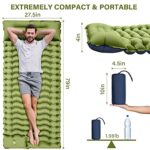 Camping Sleeping Pad, Ultralight Camping Mat with Pillow Built-in Foot Pump Inflatable Sleeping Pads Compact for Camping Backpacking Hiking Traveling - Image 6