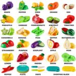 70 PCS Cutting Play Food Toy for Kids Kitchen, Pretend Fruit &Vegetables Accessories with Shopping Storage Basket, Plastic Mini Dishes and Knife, Educational Toy for Toddler Children Birthday Gift - Image 7