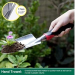 ESOW 11 Includes Hand, Transplant Trowel and Cultivator H Tool Set, 3 Piece Cast-Aluminum Heavy Duty Gardening Kit I, b - Image 5