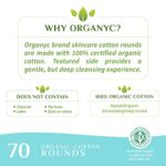 Organyc 100% Organic Cotton Rounds - Biodegradable Cotton, Chemical Free, For Sensitive Skin (70 Count) - Daily Cosmetics. Beauty and Personal Care - Image 4