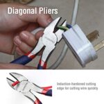 7-piece Workpro Pliers Set with Groove Joint, Long Nose, Slip Joint, Linesman, and Diagonal Pliers for DIY & Home Use - Image 4