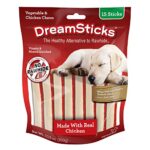 DreamSticks, Vegetable & Chicken Dog Chews, Rawhide Free, 15-Count (DBC-02396), 0.66 pounds