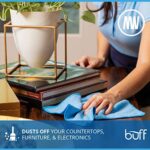 12" x 12" Buff Pro Multi-Surface Microfiber Cleaning Cloths | Black - 12 Pack | Premium Microfiber Towels for Cleaning Glass, Kitchens, Bathrooms, Automotive, Supplies & Products - Image 6
