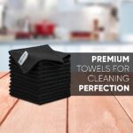 12" x 12" Buff Pro Multi-Surface Microfiber Cleaning Cloths | Black - 12 Pack | Premium Microfiber Towels for Cleaning Glass, Kitchens, Bathrooms, Automotive, Supplies & Products - Image 8