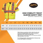 Pioneer Hi Vis Tricot Sleeved Safety Vest - High Visibility Reflective Tape - 4 Pockets - Yellow/Green - for Men & Women - Image 5