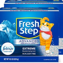 Fresh Step Clumping Cat Litter, Advanced, Extreme Mountain Spring Odor Control, Extra Large, 37 Pounds total (2 Pack of 18.5lb Boxes)