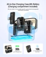 PQRQP Wireless Microphone for iPhone, iPad, Android(Lightning/USB C), Dual Microphones 20 H Battery Life, Mini Microphone, Cordless Double Mics for Video Recording, YouTube, TikTok, 164FT - Image 7