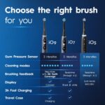 Oral-B iO Series 5 Limited Rechargeable Electric Powered Toothbrush, Black with 3 Brush Heads and Travel Case - Visible Pressure Sensor to Protect Gums - 5 Cleaning Modes - 2 Minute Timer - Image 2