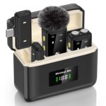 PQRQP Wireless Microphone for iPhone, iPad, Android(Lightning/USB C), Dual Microphones 20 H Battery Life, Mini Microphone, Cordless Double Mics for Video Recording, YouTube, TikTok, 164FT - Image 2