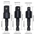 CIGOTU Right Angle Drill Adaptor,4-in-1 Impact Drill Bit Extension,360° Rotatable 1/4 3/8 1/2" Impact Grade Socket Adapter Set,105 Degree Angle Screwdriver Drill Bit for Household Workplace Industry - Image 6