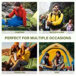 Camping Sleeping Pad, Ultralight Camping Mat with Pillow Built-in Foot Pump Inflatable Sleeping Pads Compact for Camping Backpacking Hiking Traveling - Image 3