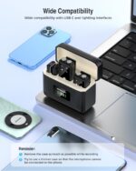 PQRQP Wireless Microphone for iPhone, iPad, Android(Lightning/USB C), Dual Microphones 20 H Battery Life, Mini Microphone, Cordless Double Mics for Video Recording, YouTube, TikTok, 164FT - Image 5