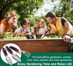 ESOW 11 Includes Hand, Transplant Trowel and Cultivator H Tool Set, 3 Piece Cast-Aluminum Heavy Duty Gardening Kit I, b - Image 4