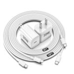 iPhone 16 15 Charger Fast Charging,30W USBC Charger Block with 6&10FT Long USB C Charging Cable Cord Compatible with iPhone 16/16 Pro Max/16E/15/15 Pro Max/iPad Pro,Samsung Galaxy S24 Ultra