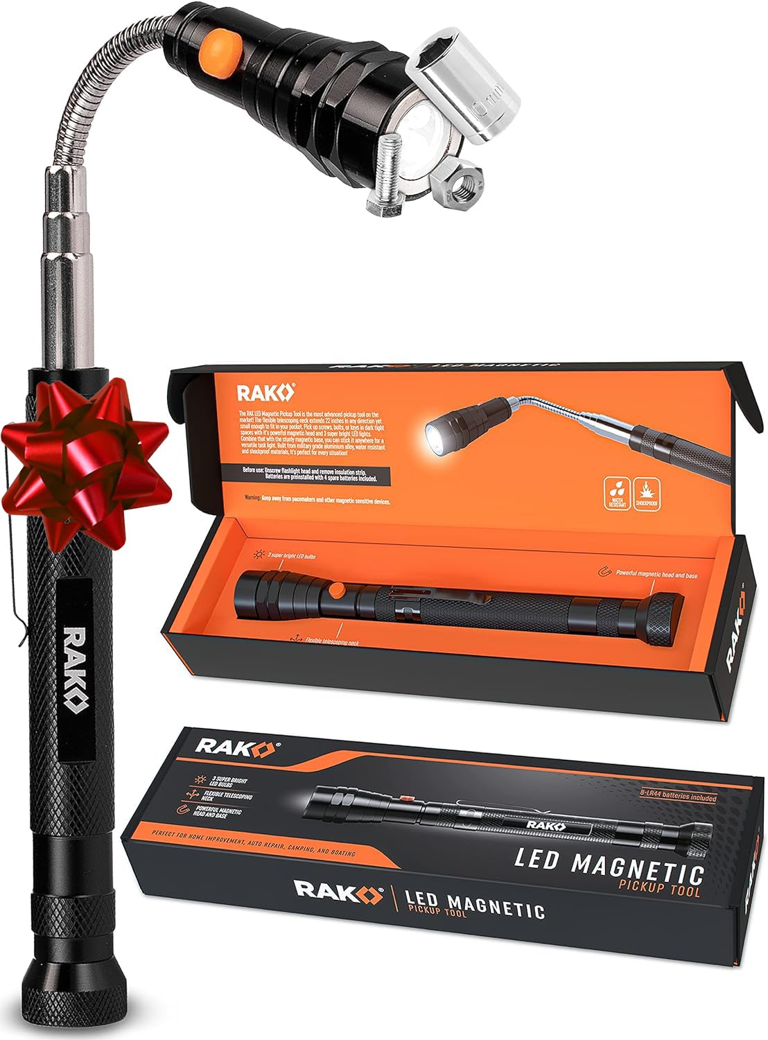 Version 1.0.0 RAK Magnetic Pickup Tool - Christmas Gifts for Men - Telescoping Magnet Pickup Tool with Bright LED Lights and Extendable Neck - Cool Gadgets Gifts Stocking Stuffer Gifts for Men - Image 1