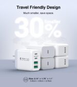 [2-Pack] 40W USB C Wall Plug, 4 Port Fast Charging Block PD 3.0 Multi Port Type C Adapter Cube for iPhone 16/15/14/13/12/11 Pro Max Plus/XR/SE,iPad/Pro/Mini/Air,AirPods4,watch10,Galaxy S25/S24,Ultra - Image 7