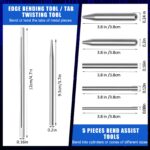 Catcan 12 Pieces Metal Puzzle Tool Set, DIY Metal Model Kit Including Clippers Edge Bending Tools Tab Twisting Tool Cylinder Cone Shape Bend Assist Tool 4 Metal Tweezers - Image 5