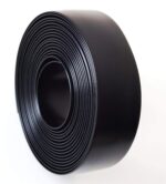 KOMORAX Black 2" Wide 20' Length Chair Vinyl Strap Strapping for Patio Lawn Garden Outdoor Furniture Matte Finish Color
