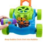 Lydaz Bubble Lawn Mower for Toddlers 1-3, Kids Bubble Blower Maker Machine, Outdoor Outside Summer Push Backyard Gardening Toys, Birthday Gifts Toys for Preschool Baby Boys Girls Age 1 2 3+ Year Old - Image 3