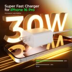 iPhone 16 15 Charger Fast Charging,30W USBC Charger Block with 6&10FT Long USB C Charging Cable Cord Compatible with iPhone 16/16 Pro Max/16E/15/15 Pro Max/iPad Pro,Samsung Galaxy S24 Ultra - Image 9