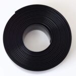 KOMORAX Black 2" Wide 20' Length Chair Vinyl Strap Strapping for Patio Lawn Garden Outdoor Furniture Matte Finish Color - Image 2