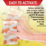 Odorless Hot Hand Warmer (45 Pairs) - Up to 11 Hours of Heat, Super Long Lasting - Easy, All Natural - Air Activated, for Body& Toes - Sport Temp - Image 4