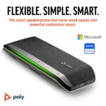 Poly Sync 40 Smart Speakerphone (Plantronics) - Flexible Workspaces - Connect to PC/Mac via USB-A or USB-C and Smartphones via Bluetooth - Works with Teams, Zoom – Amazon Exclusive - Image 6
