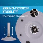 US Weight Heavy Duty Premium Steel Stanchion with 7.5-Foot Retractable Belt (More Colors Available) - Image 3