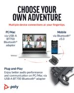 Poly Voyager 5200 UC Wireless Headset & Charging Case (Plantronics) - Single-Ear Headset w/Noise-Canceling Mic - Connect Mobile/Mac/PC via Bluetooth - Works w/Teams, Zoom - Image 3