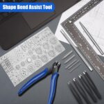 Catcan 12 Pieces Metal Puzzle Tool Set, DIY Metal Model Kit Including Clippers Edge Bending Tools Tab Twisting Tool Cylinder Cone Shape Bend Assist Tool 4 Metal Tweezers - Image 3