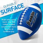 Franklin Sports Football - Grip-Rite 100 - Kids Junior Size - Youth Football - Durable Outdoor Rubber Football - Blue / White - Image 7