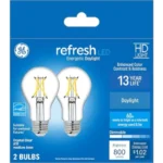GE Refresh 60 Watt Equivalent A19 Daylight Dimmable LED Light Bulb 800 Lumens (2-Pack) - Image 3