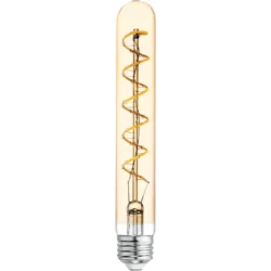GE Lighting Vintage Style LED Tube Light Bulb, 5 Watts (60 Watt Equivalent) Warm Candle Light, Amber Glass, Medium Base, Dimmable (1 Pack)
