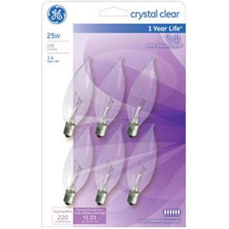 51dY79KQQAL._AC_SL1200_ (1) G E Lighting 75223 GE 25W Candle Bulb (6 Pack) - Image 1