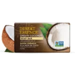 Desert Essence Creamy Coconut Soap Bar -Softening Jojoba Oil, Soothing Colloidal Oatmeal – Safe for Sensitive Skin, Face & Body, Vegan, Cruelty-Free