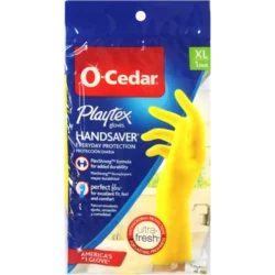 PLAYTEX HandSaver Reuseable Rubber Cleaning Gloves (X-Large, 5 Pairs), Everyday Protection Reusable Household Gloves