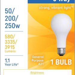 GE Incandescent 250 Watt Soft White A21 3-Way Bulb 1 Pack
