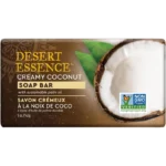 Desert Essence Creamy Coconut Soap Bar -Softening Jojoba Oil, Soothing Colloidal Oatmeal – Safe for Sensitive Skin, Face & Body, Vegan, Cruelty-Free - Image 3