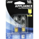 Feit Feit-BP10C71/2/RP 10-Watt C7 Appliance Incandescent Light Bulb (2-Pack) Electric-BP10C71/2/RP, 2 Count (Pack of 1) - Image 4