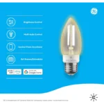 GE CYNC Smart LED Light Bulb, B11 Candle Light Bulb, Works with Amazon Alexa and Google Home, WiFi Light, 60W Equivalent, Soft White, Medium Base (Pack of 2) - Image 4