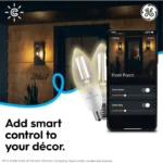 GE CYNC Smart LED Light Bulb, B11 Candle Light Bulb, Works with Amazon Alexa and Google Home, WiFi Light, 60W Equivalent, Soft White, Medium Base (Pack of 2) - Image 5